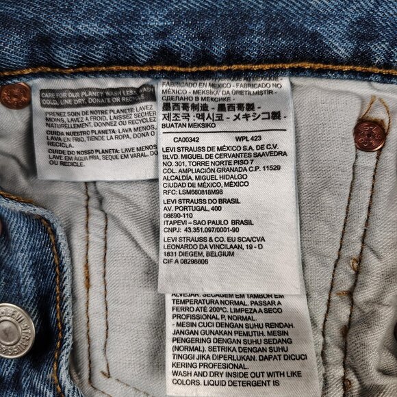 Levi's 501 Button Fly Jeans Mens 36x30 Straight Leg Red Tab - Picture 6 of 9